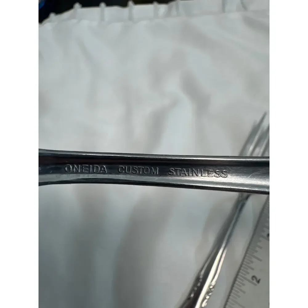 Oneida Stainless Dinner Spoon & Salad Fork Set Scroll Rose Tip Flatware Replace